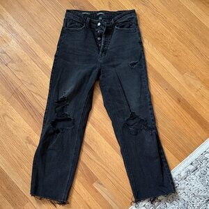 Wild Fable Black High Rise Distressed Jeans